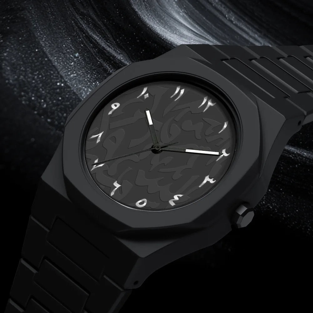Aura Noir Eclipse Minimalist Watch