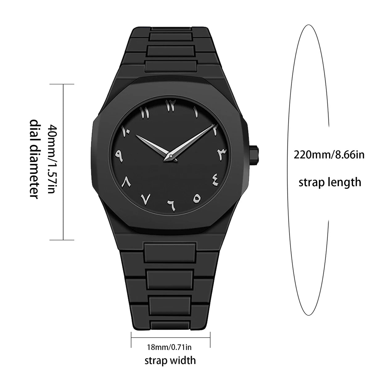 Aura Noir Shadow Minimalist Watch