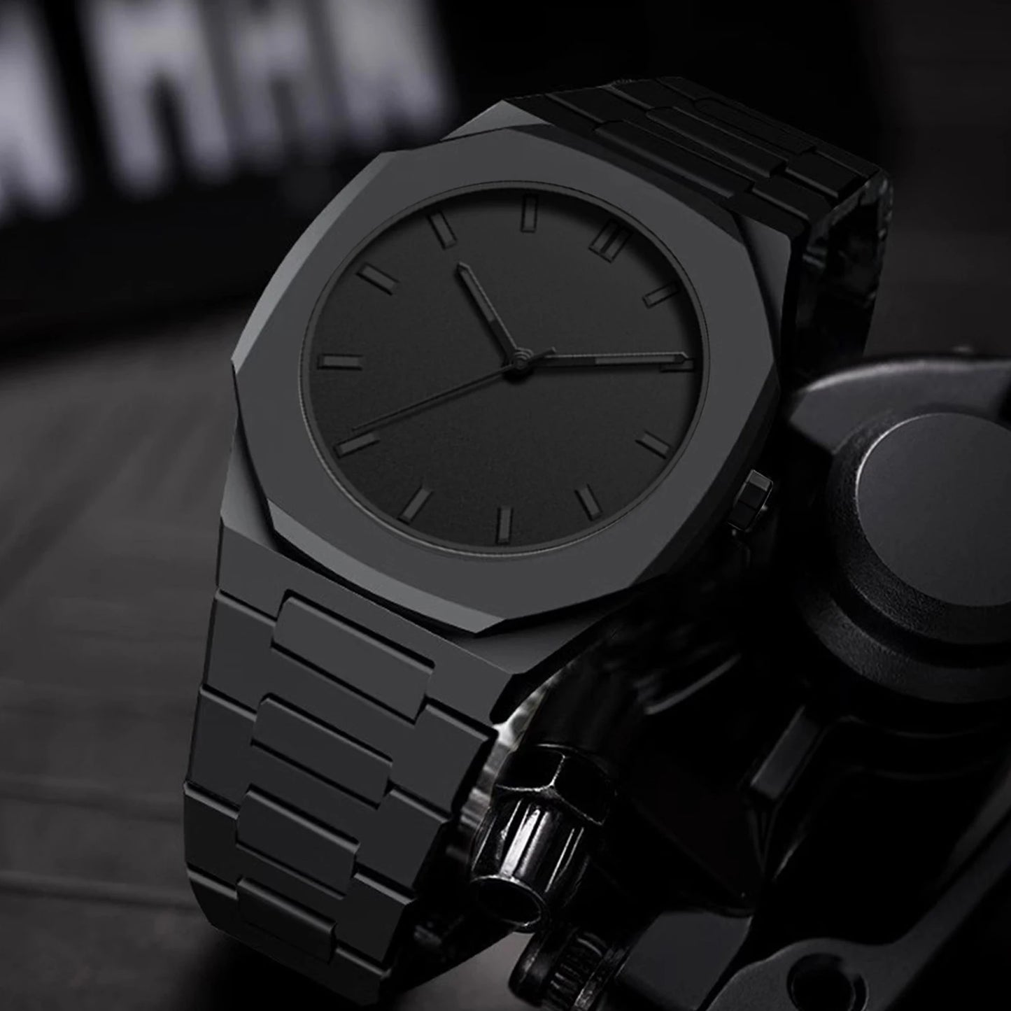 Aura Noir Shadow Minimalist Watch